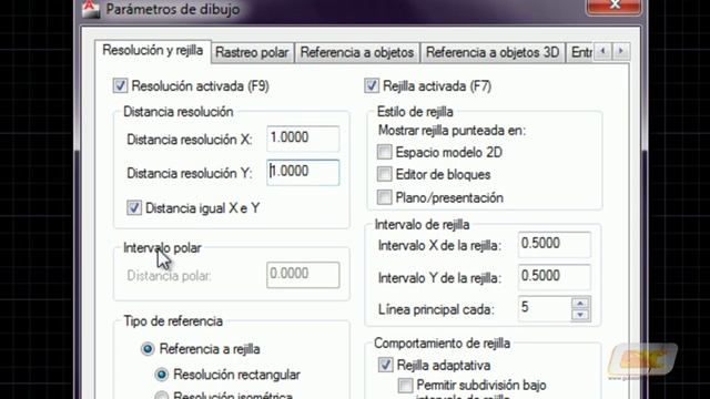 3.8-B Orto, rejilla, malla de resolución y Forzar cursor (Curso Autocad 2012 y 2011) смотреть онлайн