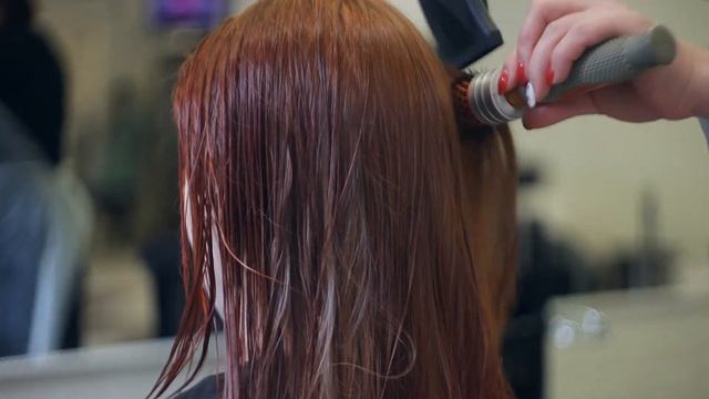 Окрашивание волос из русых в рыжий!