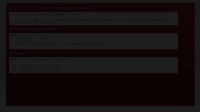 How do I declare a read-only array tuple in TypeScript? смотреть онлайн