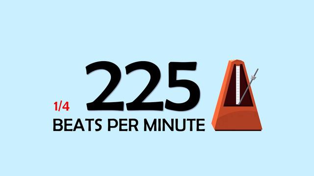 225 BPM 1/4 Metronome смотреть онлайн