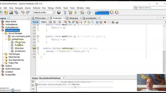 Dibujo de gráficos Java Neatbeans 12.3 JDK 16 смотреть онлайн