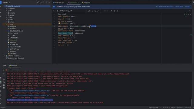 ModuleNotFoundError: No module named 'odoo addons web смотреть онлайн