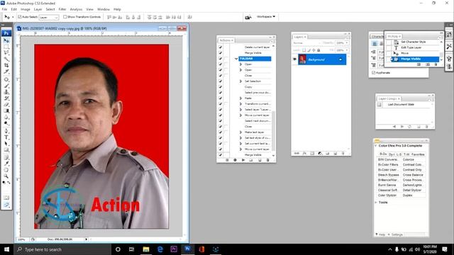 Membuat Action di Photoshop cs 3 dan menjalankan secara otomatis смотреть онлайн