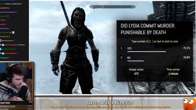 Skyrim with 1 Hit Point, but Mayonnaise if I die смотреть онлайн