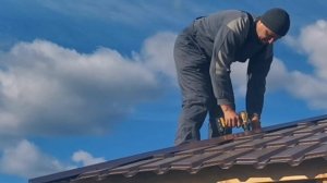 Установка конька. Вальмовая крыша