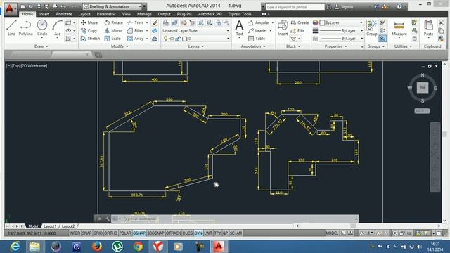 2-)Açılı Cizgiler / AutoCAD Education / смотреть онлайн