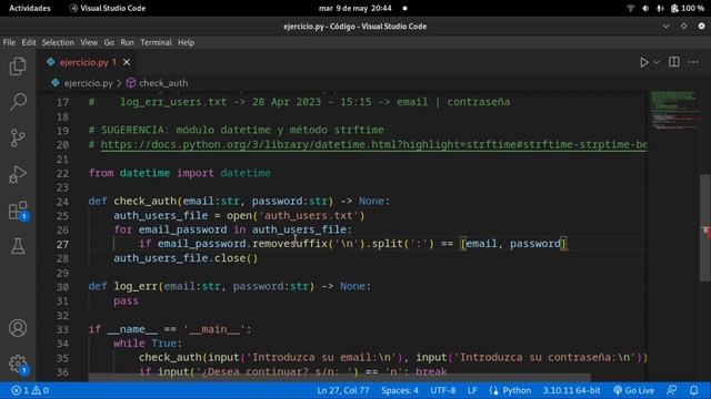 Curso de Python 43 Acceso ficheros II Ejercicio смотреть онлайн