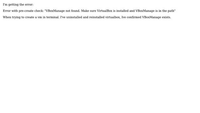"VBoxManage not found. Make sure VirtualBox is installed and VBoxManage is in the path" смотреть онлайн