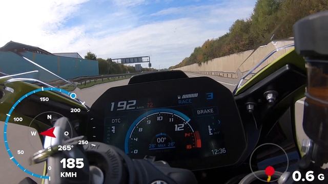 BMW M1000RR GPS Beschleunigung 100-200km/h