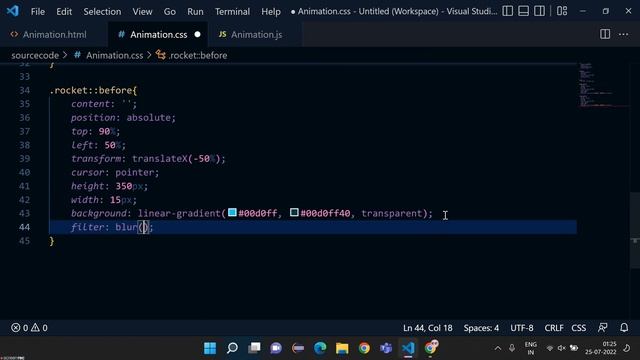 CSS Animation Effect: CSS Flying Rocket Animation with Flame Effect in CSS & JavaScript смотреть онлайн