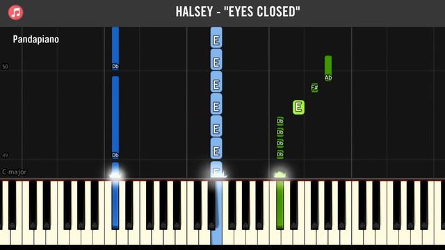 Halsey - "Eyes Closed" Piano Tutorial - Chords - How To Play - Cover смотреть онлайн