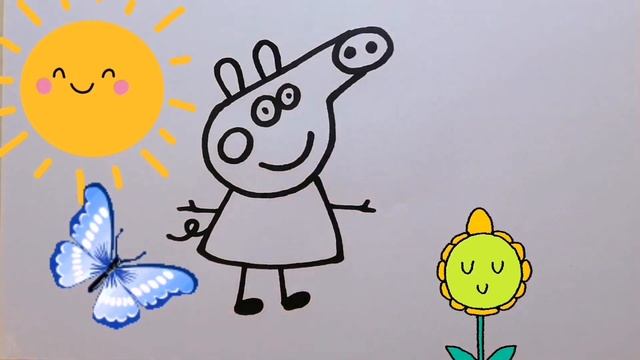 How to draw Peppa pig / bolalar uchun choʻchqacha chizish / как нарисовать свинку пеппу /Сурет салу смотреть онлайн