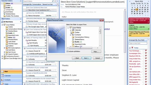 Backup Outlook 2007 data. смотреть онлайн