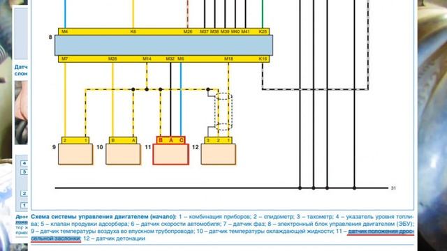 Схема Подключения Датчика Положения Дроссельной Заслонки Ланос смотреть онлайн