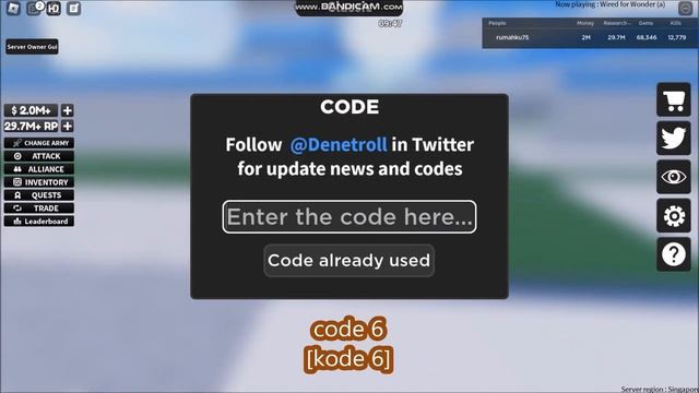 *ALL CODES WORK* Noob Army Tycoon ROBLOX | NOVEMBER 21, 2022 смотреть онлайн