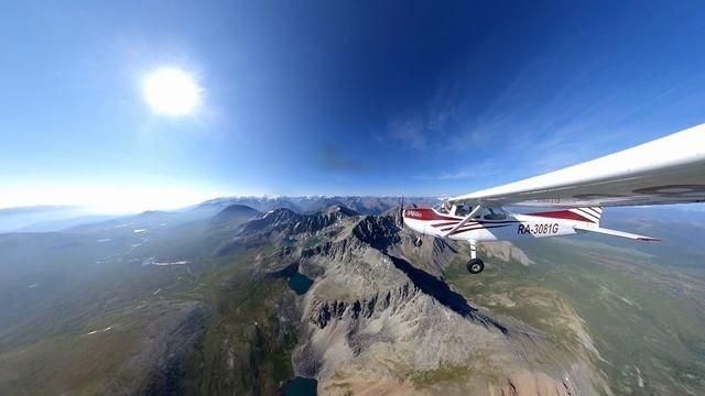 Полет к леднику Актру. Аэродром Кош-Агач и Барантал. Горный Алтай на Cessna 172 смотреть онлайн