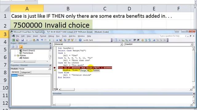 Excel VBA Tips n Tricks 38 Using SELECT CASE instead of IF THEN Pt 5 Using AND with Select Case смотреть онлайн