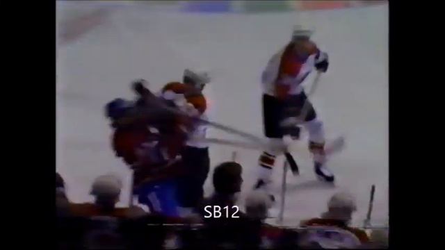 Terry Carkner hit Chris Chelios May. 7/1989 смотреть онлайн