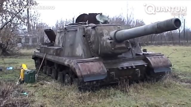 Подняли и поставили на ход танк времен второй мировой войны. смотреть онлайн