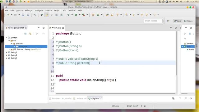 8 JAVA Swing GUI JButton واجهة الرسومية جافا смотреть онлайн