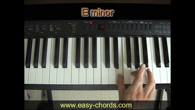 Em Piano Chord - how to play E minor chord on the piano смотреть онлайн