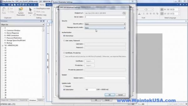 OPC UA Server Client Licensing Steps OPCUA w/ EBPro Weintek USA