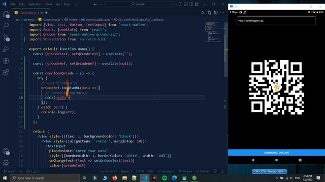 Download & Save Qr Code Using File System In React Native | React Native Tutorial In Hindi #43 смотреть онлайн