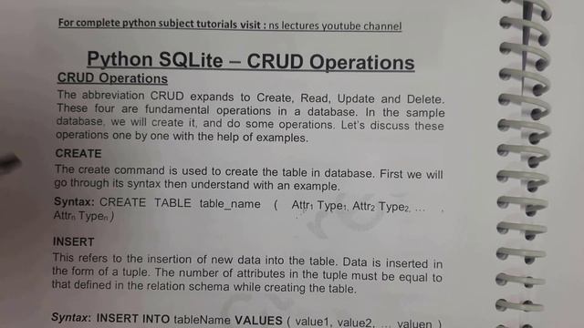 crud operation in python, crud operations in database using python sqlite module, python programmin смотреть онлайн