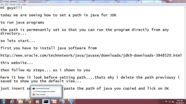 How To set a Perement Path in JAVA to run Java Programs смотреть онлайн