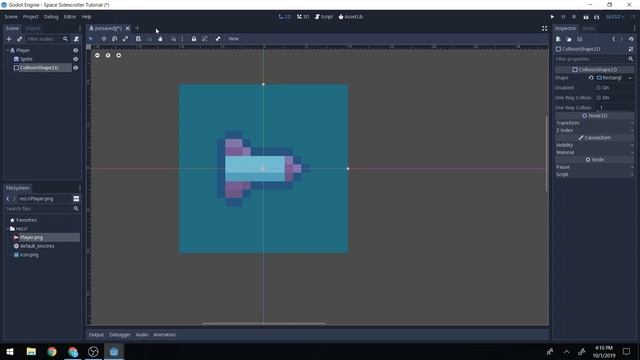 Godot 3 Beginners Tutorial - Space Sidescroller - Part 1 - Adding the Player смотреть онлайн