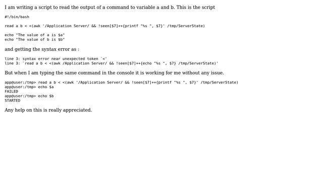 syntax error near unexpected token `＜' (2 Solutions!!) смотреть онлайн