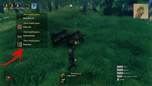 How to Tutorial: Unlock Workbench & Build a Roof in Valheim Base Building Beginners Guide смотреть онлайн