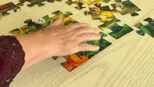Видео для детей - друзья Кунфу - панды- собираем пазлы для детей| Puzzle Game смотреть онлайн