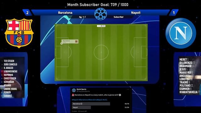 🔴 Intense match... - Barcelona vs Napoli - Champions League LIVE 🔴 смотреть онлайн