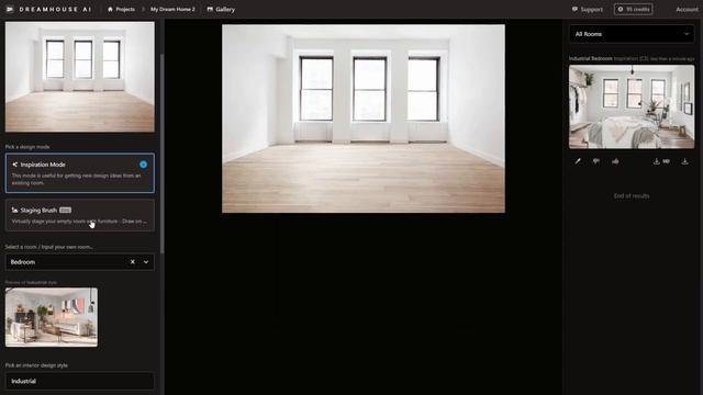AI Interior Staging Using Dreamhouse AI - Magic Brush! #interiordesign #ai