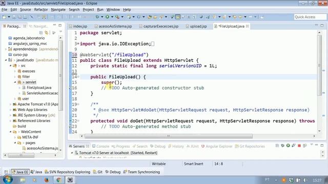 Ajax - Upload de imagens com ajax e servlets смотреть онлайн