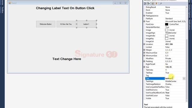 Label Text Change On Button Click in C# Win Form смотреть онлайн