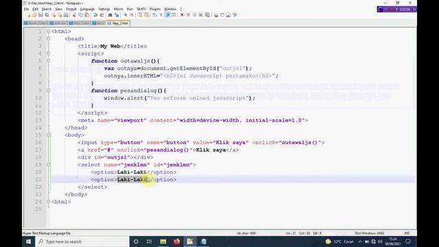 Javascript dasar : event onchange смотреть онлайн