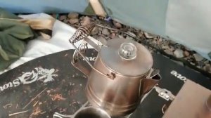 Походная печь камин Winnerwell Nomad Medium в палатке Maverick