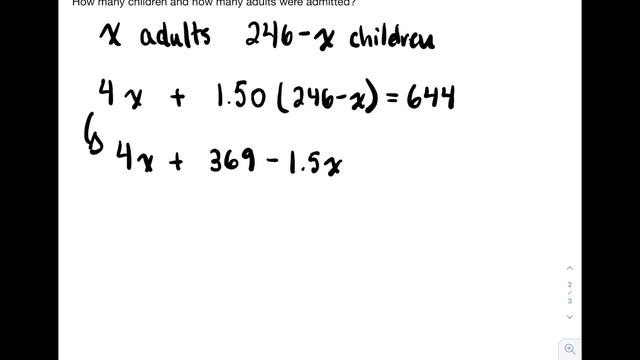 The admission fee at an amusement park is $ 1.50 for children and $ 4.00 for adults. смотреть онлайн