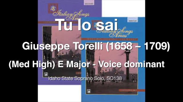 Tu lo sai - Giuseppe Torelli (1658 – 1709) (med. high) (voice dominate) смотреть онлайн