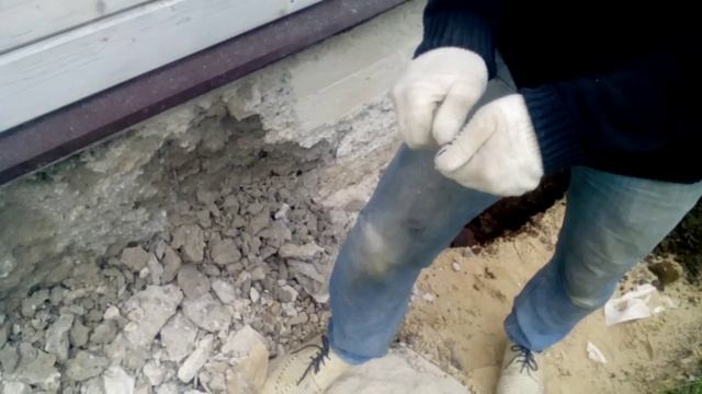 Крошится и рассыпается фундамент. Заокский Нижняя Городня смотреть онлайн