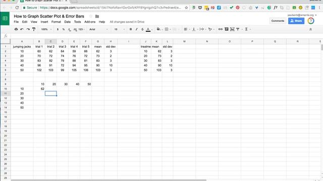 Graphing individual error bars on scatter plot in Google Sheets (new) смотреть онлайн