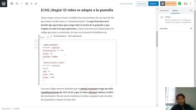 Ajustar vídeo en HTML y CSS - WordPress смотреть онлайн
