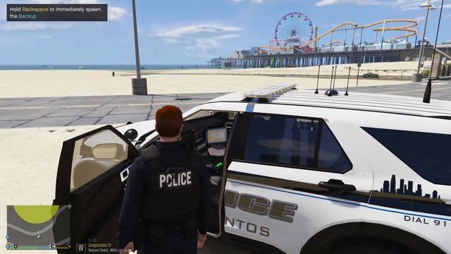 Heavily Armored Man at Vespucci Beach (LSPDFR - 1137) смотреть онлайн