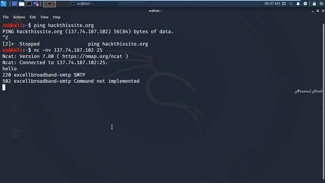SMTP Enumeration with kali linux using netcat смотреть онлайн