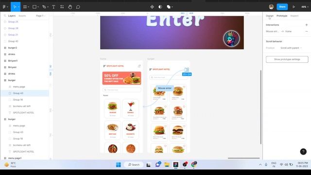 Prototype : Mouse Enter Interaction || Figma #uiuxdesign #uiux #figma #prototype #mouseenter