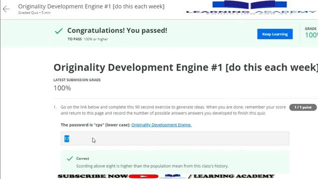 Creative Problem Solving Coursera Quiz Answers, Week (1-4) All Quiz Answers With Assignments смотреть онлайн