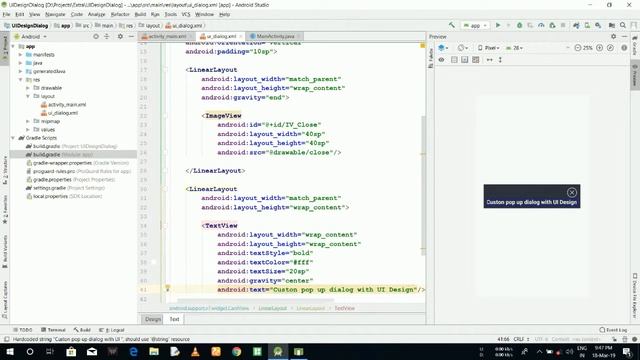 Custom dialog box in Android studio || Android Studio UI Tutorial || DN Tutorial смотреть онлайн