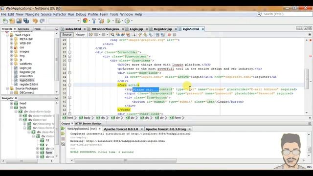 REGISTER AND LOGIN V2 TEMPLATE | WEBSITE | JSP | NETBEANS | ORACLE смотреть онлайн